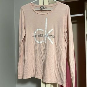 Calvin Klein Long sleeve light pink shirt